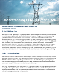 Understanding FERC’s Order 1920